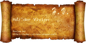 Héder Vivien névjegykártya